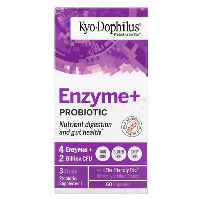 Kyolic, Kyo Dophilus, Enzyme + Probiotic, 60 Capsules