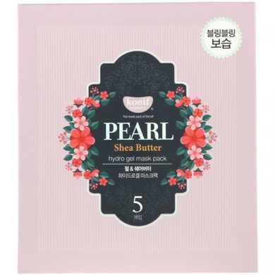 Pearl shea oil, package with hydrogel mask, 5 sheets, 30 g each