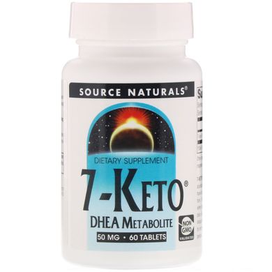 7-Кето, ДГЕА метаболіт, 7-Keto DHEA Metabolite, Source Naturals, 50 мг, 60 таблеток
