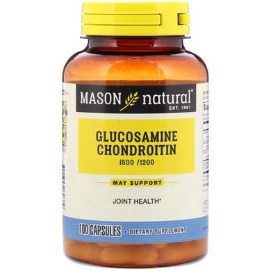 Глюкозамін Хондроїтин Mason Natural (Glucosamine Chondroitin) 1500 мг / 1200 мг 100 капсул
