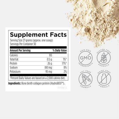 Designs for Health Bone Broth Protein 810g Unflavored