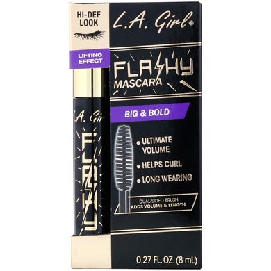 Туш для вій Flashy, відтінок Jet Black, L.A. Girl, 8 мл