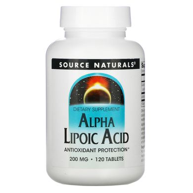 Альфа-ліпоєва кислота Source Naturals (Alpha Lipoic Acid) 200 мг 120 таблеток