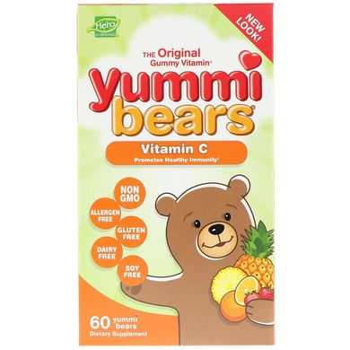 Вітамін С жувальний Hero Nutritional Products (Yummi Bears Vitamin C) 60 штук
