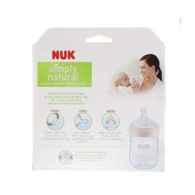 Simply Natural, бутылочки, для девочек, от 0 месяцев, NUK, 3 штуки, 5 унц. (150 мл) каждая купить в Киеве и Украине
