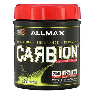 CARBion + з електролітами, лимонна вапно, ALLMAX Nutrition, 30,7 унції (870 г)