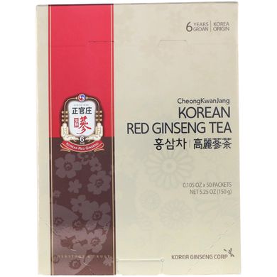 Чай із корейського червоного женьшеню Cheong Kwan Jang (Korean Red Ginseng Tea) 50 пакетиків по 3 г