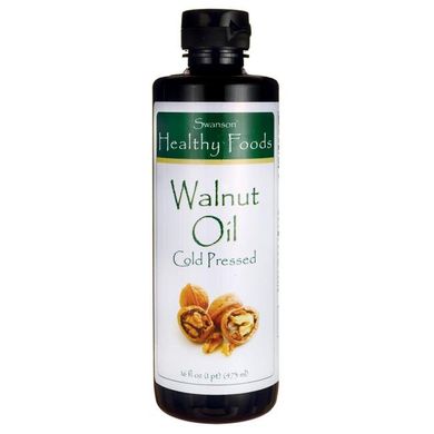 Олія волоського горіха, Walnut Oil, Cold Pressed, Swanson, 468 мл