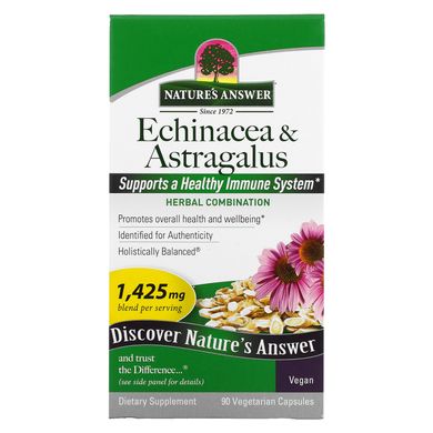 Ехінацея і Астрагал Nature's Answer (Echinacea and Astragalus) 90 капсул