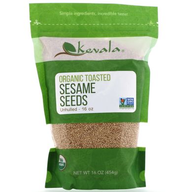 Насіння кунжуту органік підсмажені Kevala (Sesame Seeds) 453 г