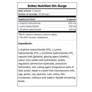 Scitec Nutrition, GH Surge, 90 капсул купить в Киеве и Украине