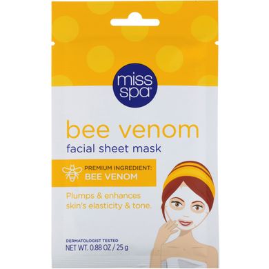 Bee Venom, Маска для обличчя, Miss Spa, 1 маска