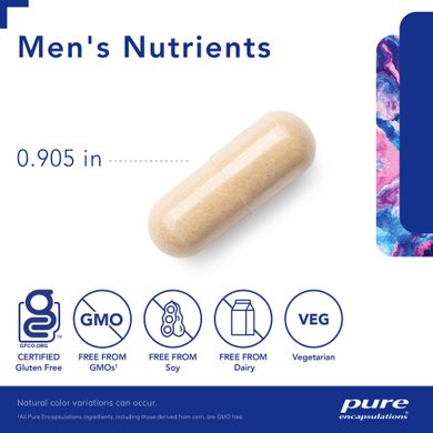 Мультивітаміни та мінерали для чоловіків 40+ комплекс Pure Encapsulations (Men's Nutrients) 180 капсул