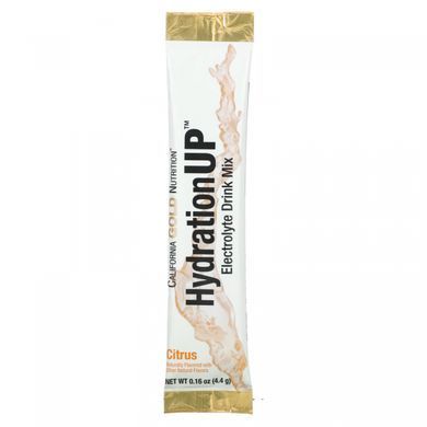 Смесь для напитка с электролитами цитрус California Gold Nutrition (HydrationUP Electrolyte Drink Mix Citrus) 20 пакетиков по 44 г купить в Киеве и Украине