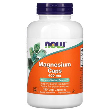 Магній аспартат Now Foods (Magnesium) 400 мг 180 капсул