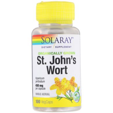 Екстракт звіробою Solaray (St. John's Wort) 450 мг 100 капсул
