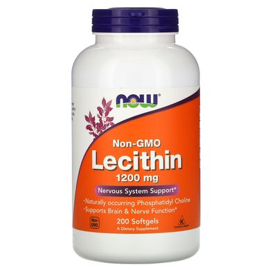 Лецитин Now Foods (Lecithin) 1200 мг 200 капсул