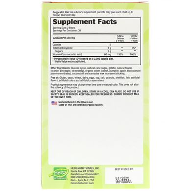 Вітамін С жувальний Hero Nutritional Products (Yummi Bears Vitamin C) 60 штук