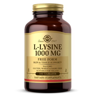 Лізин Solgar (L-Lysine) 1000 мг 100 таблеток