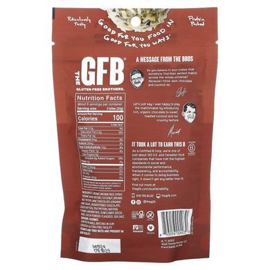 Безглютенові снеки, темний шоколад, кокос, The GFB, 4 унції (113 г)