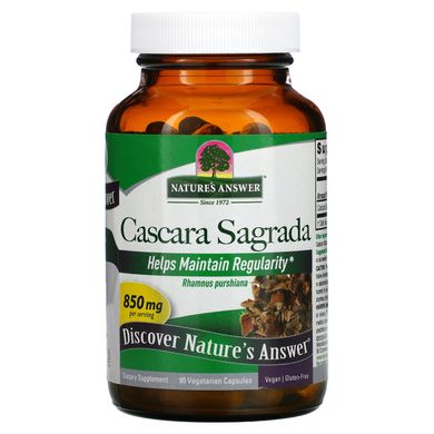 Каскара саграда Nature's Answer (Cascara Sagrada) 850 мг 90 капсул