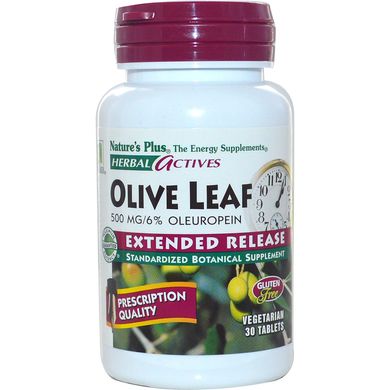 Оливкове листя Natures Plus (Olive leaf) 500 мг 30 таблеток