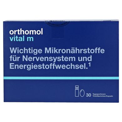 Orthomol Vital M, Ортомол Вітал М 30 днів (питні пляшечки / капсули)