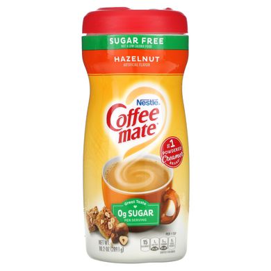 Coffee Mate, Сухі вершки для кави, без цукру, лісовий горіх, 10,2 унції (289,1 г)