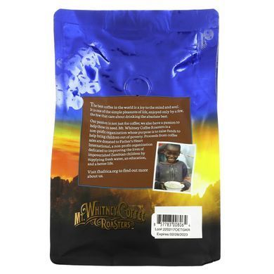Органічний Ефіопія Гудж, середнього обсмаження, кава в зернах, Mt Whitney Coffee Roasters, 340 г