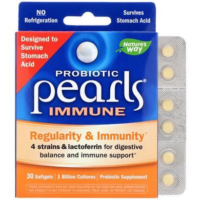Пробіотики для імунітету Enzymatic Therapy (Probiotic Pearls Immune) 30 капсул