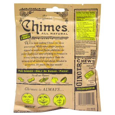Имбирные жевательные конфеты, оригинальные, Chimes, 5 унций (141.8 г) купить в Киеве и Украине