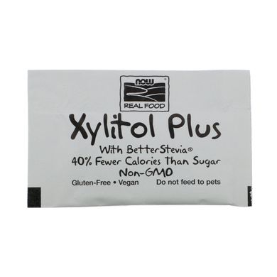 Ксилітол цукрозамінник плюс Now Foods (Xylitol Plus) 75 пакетів 135 г