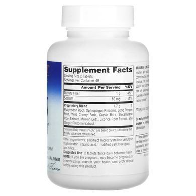 Planetary Herbals, Mullein, Lung Complex, 850 mg, 90 Tablets (425 mg per Tablet)