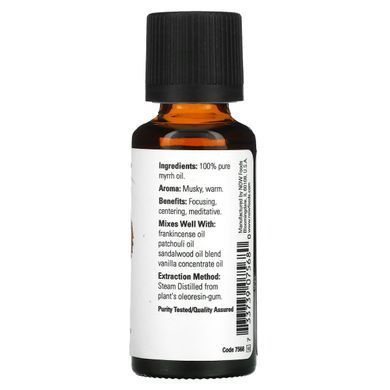 Эфирное масло мирры Now Foods (Myrrh Essential Oils) 30 мл купить в Киеве и Украине