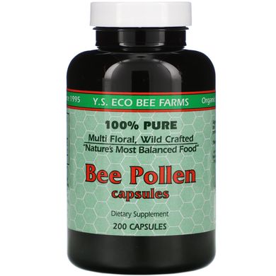 Бджолиний пилок Перга YS Eco Bee Farms (Bee Pollen) 200 капсул