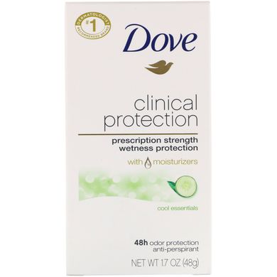Дезодорант-антиперспірант, «Прохолода», Clinical Protection, Dove, 48 г (1,7 унції)