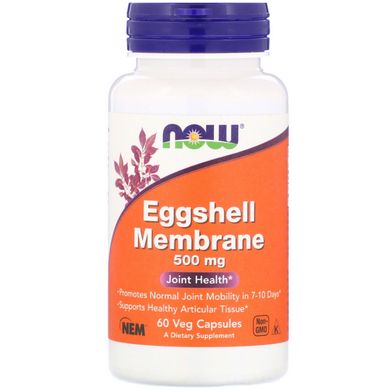 Яєчна шкаралупа Now Foods (Eggshell Membrane) 500 мг 60 вегетаріанських капсул