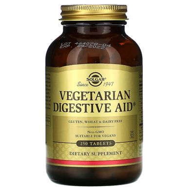 Засіб для покращення травлення для вегетаріанців Solgar (Vegetarian Digestive Aid) 250 таблеток