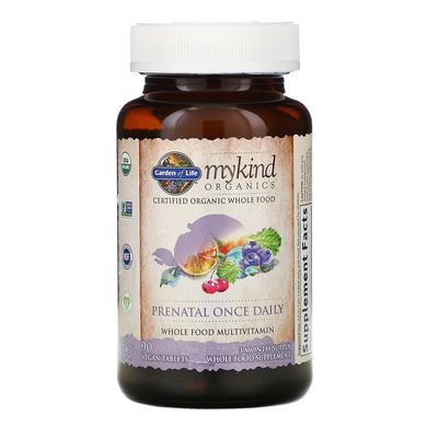Вітаміни Garden of Life, mykind Organics, передпологовий, один раз в день, 90 веганських таблеток