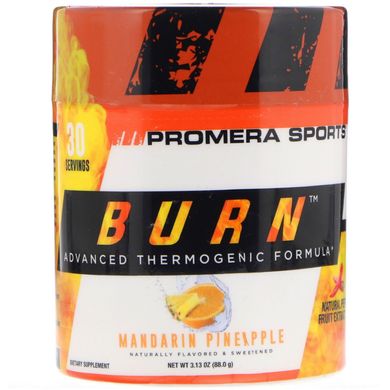 Promera Sports, Burn, усовершенствованная термогенная формула, мандарин и ананас, 3,13 унции (88,0 г) купить в Киеве и Украине