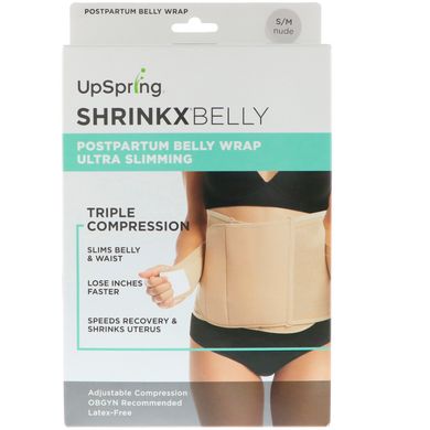 Shrinkx Belly, Бандаж для післяпологового періоду, тілесний, розмір S / M, UpSpring, 1 шт