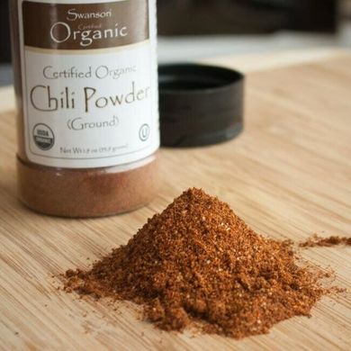 Certified Organic Chili Powder (Ground), Swanson, 56 грам купить в Киеве и Украине