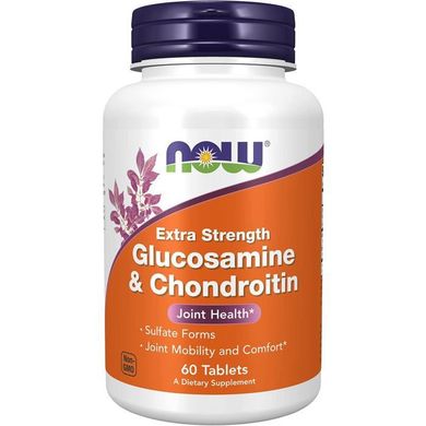 Глюкозамін та хондроїтин екстра сила Now Foods (Glucosamine & Chondroitin) 60 таблеток