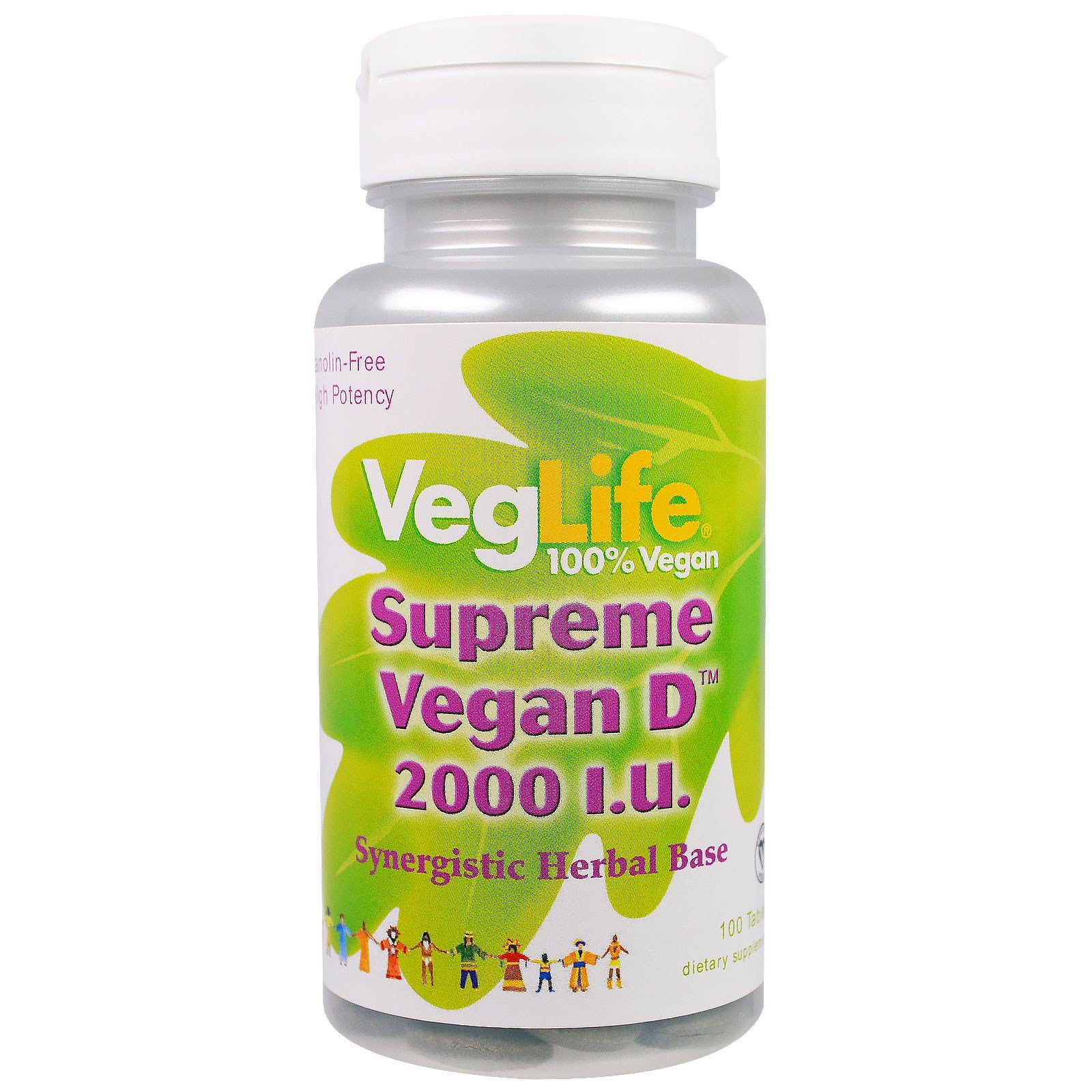 Витамин D для вегетарианцев VegLife (Vegan D) 2000 МЕ 100 таблеток .