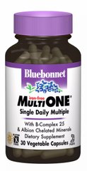 Мультивітаміни без заліза Bluebonnet Nutrition (MultiONE) 30 гелевих капсул