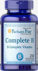 Комплект B (комплекс витаминов В), Complete B (Vitamin B Complex), Puritan's Pride, 250 таблеток купить в Киеве и Украине