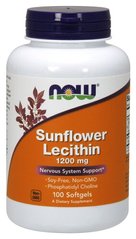 Лецитин Now Foods (Sunflower Lecithin) 1200 мг 100 капсул