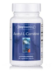 Ацетил-L-карнітин, Acetyl-L-Carnitine, Allergy Research Group, 250 мг, 60 вегетаріанських капсул