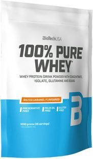 Протеїн 100% Pure Whey BioTech 1 кг Солона карамель