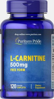 Л-карнитин Puritan's Pride (L-Carnitine) 500 мг 120 капсул купить в Киеве и Украине